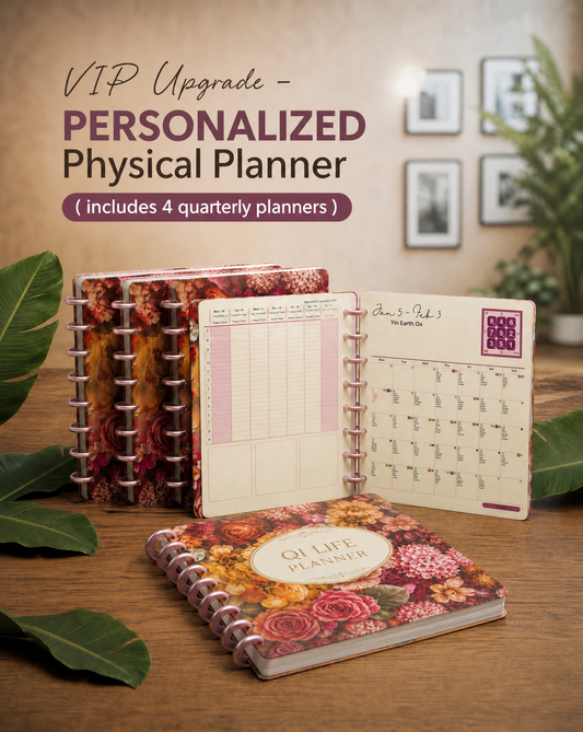 VIP Upgrade - PERSONALIZED Physical Planner ( includes 4 quarterly planners )